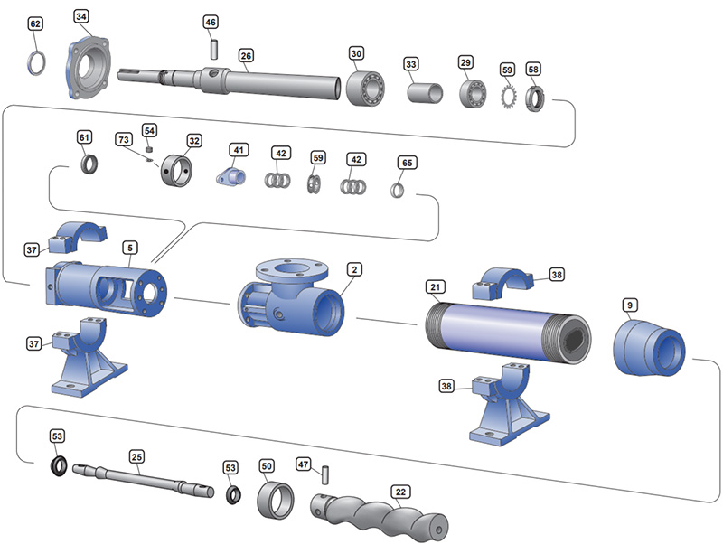 Progressive Cavity Pump Part Diagrams